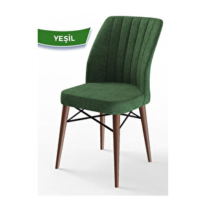 Eva Serisi, 80x132 Açılabilir Mdf Beyaz Masa Ceviz Ayak Mutfak Masası Ve 4 Sandalye 1 Bench
