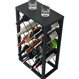 Metal Şaraplık Şarap Standi Metal Stand 6007