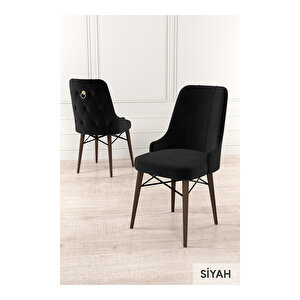Taç Serisi, 80x132 Açılabilir Beyaz Masa Ceviz Ayak Mutfak Masası Takımı, 6 Sandalye Gold Halkalı