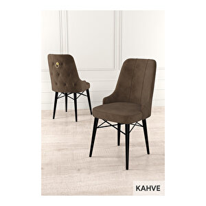 Taç Serisi, 80x132 Açılabilir Siyah Mermer Desen Masa Takımı, 4 Sandalye Gold Halkalı Ve 1 Bench