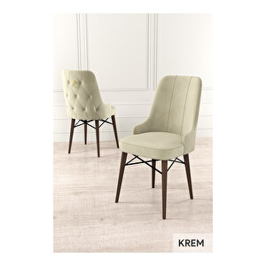 Taç Serisi, 80x132 Açılabilir Beyaz Masa Ceviz Ayak Mutfak Masası Takımı, 4 Sandalye Gold Halkalı 1 Bench