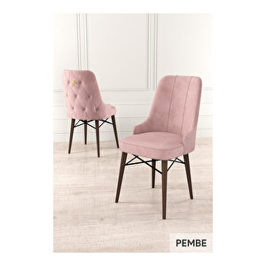 Taç Serisi, 80x132 Açılabilir Barok Ahşap Desen Mutfak Masası Takımı, 4 Sandalye Gold Halkalı 1 Bench