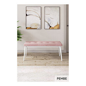 Taç Serisi, 80x132 Açılabilir Beyaz Mermer Desen Masa Takımı, 4 Sandalye Gümüş Halkalı Ve 1 Bench