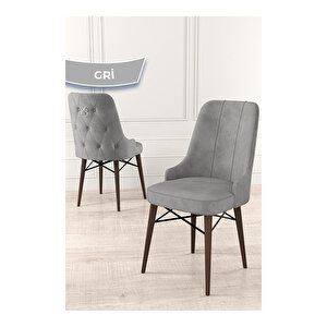 Taç Serisi, 80x132 Açılabilir Beyaz Masa Ceviz Ayak Mutfak Masası Takımı, 4 Sandalye Gümüş Halkalı 1 Bench
