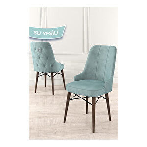 Taç Serisi, 80x132 Açılabilir Beyaz Masa Ceviz Ayak Mutfak Masası Takımı, 4 Sandalye Gümüş Halkalı 1 Bench
