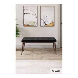 Taç Serisi, 80x132 Açılabilir Barok Ahşap Desen Mutfak Masası Takımı, 4 Sandalye Gümüş Halkalı 1 Bench