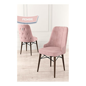 Taç Serisi, 80x132 Açılabilir Barok Ahşap Desen Mutfak Masası Takımı, 4 Sandalye Gümüş Halkalı 1 Bench