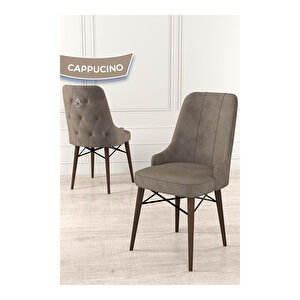 Taç Serisi, 80x132 Açılabilir Barok Ahşap Desen Mutfak Masası Takımı, 4 Sandalye Gümüş Halkalı 1 Bench