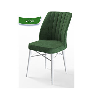 Arp Serisi,beyaz Mermer Desen 70x110 Sabit Mutfak Masa Takımı Masa 4 Sandalye Su Yeşili