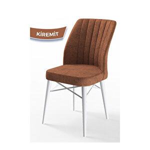Arp Serisi,beyaz 70x110 Sabit Mutfak Masa Takımı Masa 4 Sandalye Kiremit