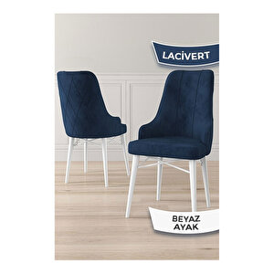 Lia Serisi, 80x132 Açılabilir Beyaz Mermer Desen ,mutfak Masası Takımı, 6 Sandalye
