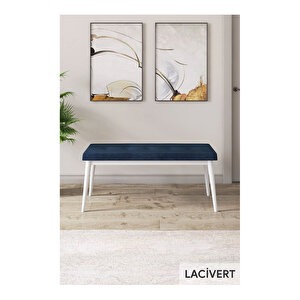 Lia Serisi, 80x132 Açılabilir Beyaz Mermer Desen ,mutfak Masası Takımı, 4 Sandalye Ve 1 Bench