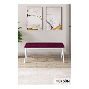 Lia Serisi, 80x132 Açılabilir Beyaz Mermer Desen ,mutfak Masası Takımı, 4 Sandalye Ve 1 Bench