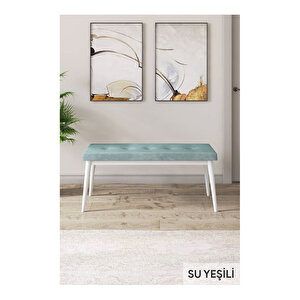Lia Serisi, 80x132 Açılabilir Beyaz Mermer Desen ,mutfak Masası Takımı, 4 Sandalye Ve 1 Bench