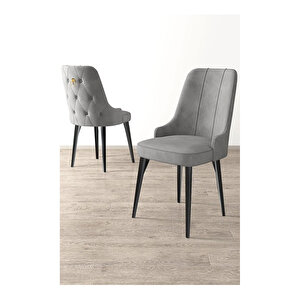 Nex Serisi, 80x132 Mdf Açılabilir Siyah Mermer Desen Masa Takımı, 4 Sandalye Gold Halkalı
