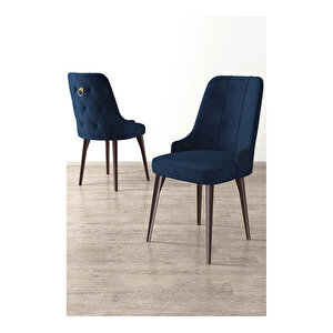 Nex Serisi, Mdf 80x132 Açılabilir Barok Ahşap Desen Mutfak Masa Takımı, 6 Sandalye Gold Halkalı