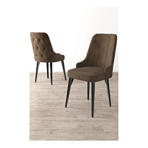 Nex Serisi, 80x132 Mdf Açılabilir Siyah Mermer Desen Masa Takımı, 6 Sandalye Gold Halkalı
