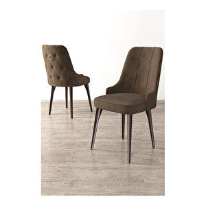 Nex Serisi, Mdf 80x132 Açılabilir Barok Ahşap Desen Mutfak Masa Takımı, 4 Sandalye Gümüş Halkalı