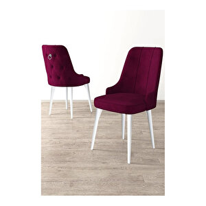 Nex Serisi, 80x132 Mdf Açılabilir Beyaz Masa Takımı, 4 Sandalye Gümüş Halkalı
