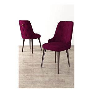Nex Serisi, Mdf 80x132 Açılabilir Barok Ahşap Desen Mutfak Masa Takımı, 6 Sandalye Gümüş Halkalı