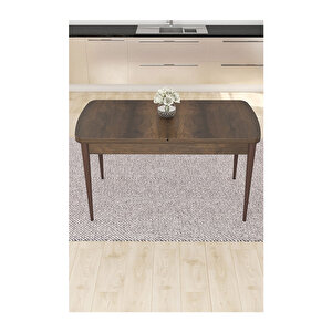 Eva Serisi Açılabilir 80x132 Mdf Mutfak Masası Yemek Masası Barok Ahşap