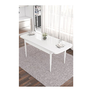 Are Serisi Açılabilir 80x132 Mdf Mutfak Masas,yemek Masası Beyaz