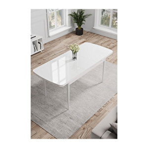 Noa Serisi Açılabilir 80x132 Mdf Mutfak Masas,yemek Masası Beyaz