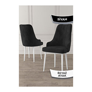 Ram Serisi, 80x132 Açılabilir Beyaz Masa,mutfak Masası Takımı, 4 Sandalye