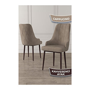Ram Serisi, 80x132 Açılabilir Barok Ahşap Desen Mutfak Masa Takımı, 6 Sandalye