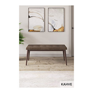 Ram Serisi, 80x132 Açılabilir Barok Ahşap Desen Mutfak Masa Takımı, 4 Sandalye Ve 1 Bench