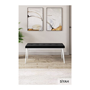 Ram Serisi, 80x132 Açılabilir Beyaz Mermer Desen ,mutfak Masası Takımı, 4 Sandalye Ve 1 Bench