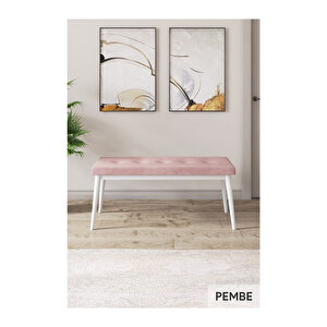 Ram Serisi, 80x132 Açılabilir Beyaz Masa, Mutfak Masası Takımı, 4 Sandalye Ve 1 Bench