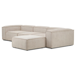 Mode Soft 4 Modül Köşe Takımı Bej Keten 05 Kumaş (dairenize Teslim)