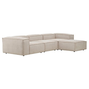 Mode Soft 4 Modül Köşe Takımı Bej Keten 05 Kumaş (dairenize Teslim)