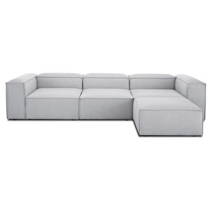 Mode Soft 4 Modül Köşe Takımı Gri Keten 19 Kumaş (dairenize Teslim)