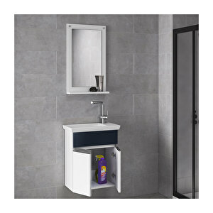 Miniço Ebeveyn-s 45 X 28 Cm Aynalı Banyo Dolabı Takımı