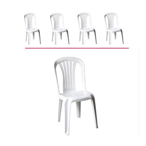 Bergama (selen) Sandalye Beyaz 4 Adet