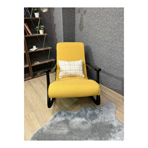 Ekol Siyah Sarı Sallanan Sandalye Dinlenme Emzirme Baba Tv Okuma Uzanma Koltuğu Berjer Sarı