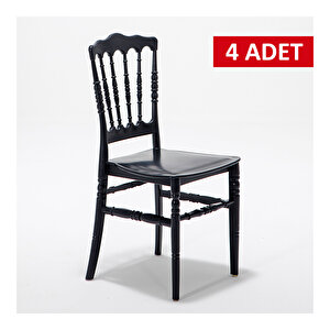 4 Adet Miray Mutfak Sandalyesi Siyah