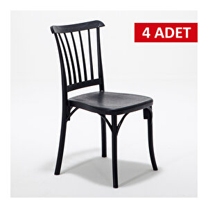 4 Adet Violet Mutfak Sandalyesi Siyah