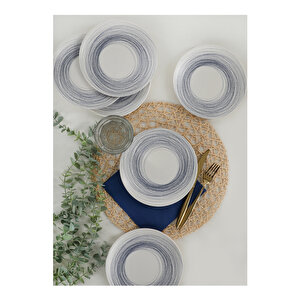 Black Ring  Pasta Tabağı 20 Cm 6 Adet - 18401