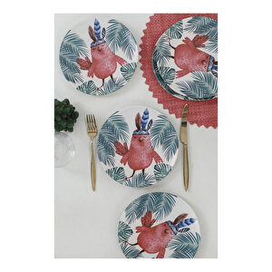 Tropik Baykuş Pasta Tabağı 21 Cm 6 Adet - 17718