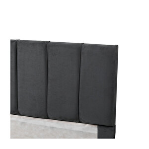 Kamelya Baza Kumaş Baza Başlığı Gri 160x100 Cm