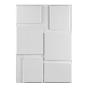 3D Panel 50X50cm C010 Beyaz