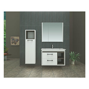 Kasımpatı 80 Banyo Dolabı Boy Dolaplı 80 cm