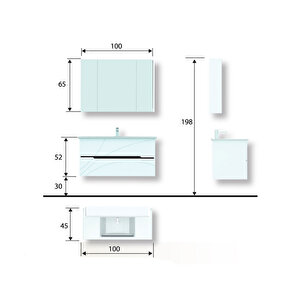Zerrin 100 Banyo Dolabı
