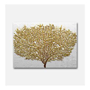 Gold Ağaç Kanvas Tablo 70x100cm