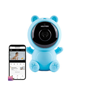 Ninni Söyleyen Gece Görüşlü Ip Wifi Bebek İzleme Kamerası Mavi