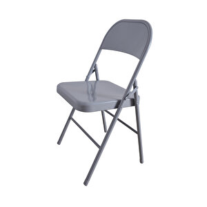 Purus Katlanır Metal Sandalye J0100 Gri