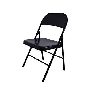 Purus Katlanır Metal Sandalye J0100 Siyah